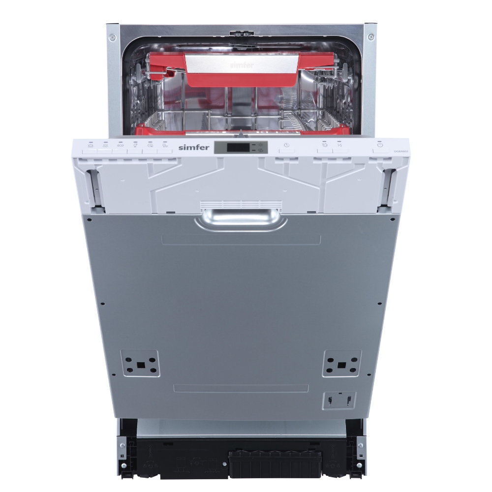 Встраиваемая посудомоечная машина Simfer DGB4602 (вместимость 10 комплектов, внутренняя подсветка, энергоэффективность А++), цвет серый