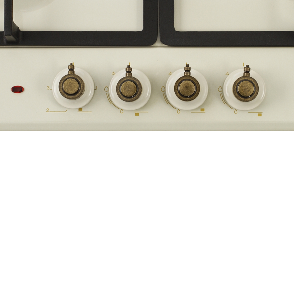 Комбинированная варочная панель Simfer H60V31O512, с газ-контролем, чугунные решетки, цвет бежевый 168 - фото 8