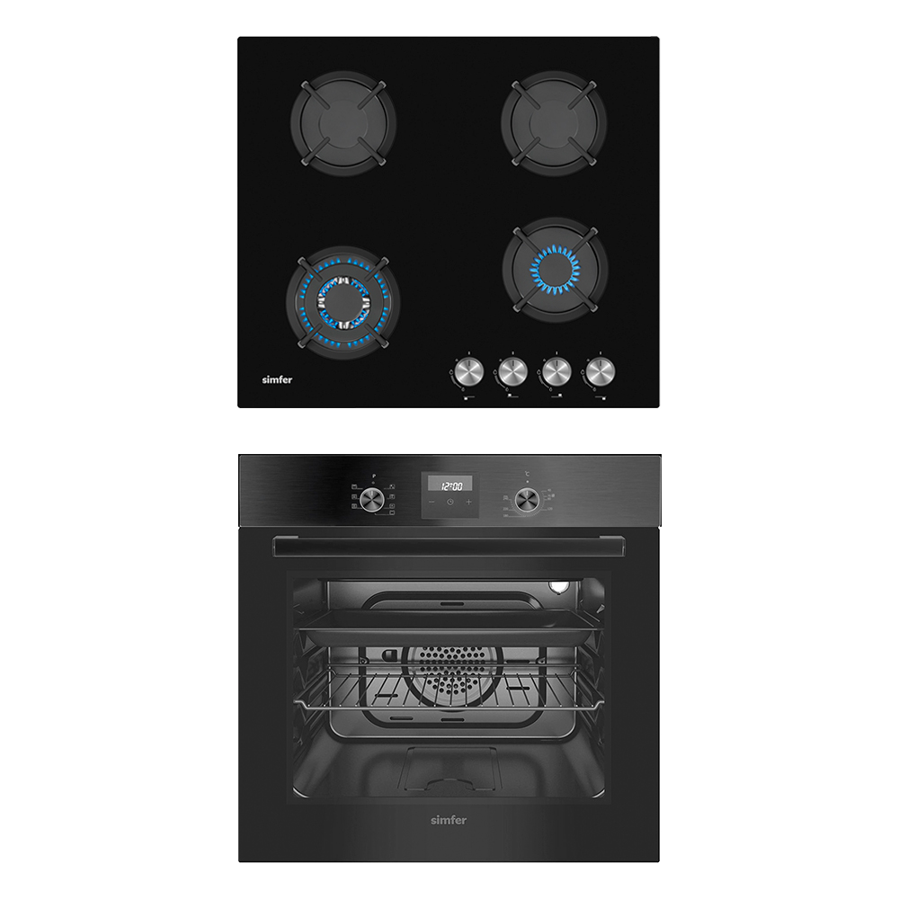 Комплект встраиваемой бытовой техники Simfer S69B572, варочная панель и духовой шкаф индукционная варочная панель simfer h60i74s001