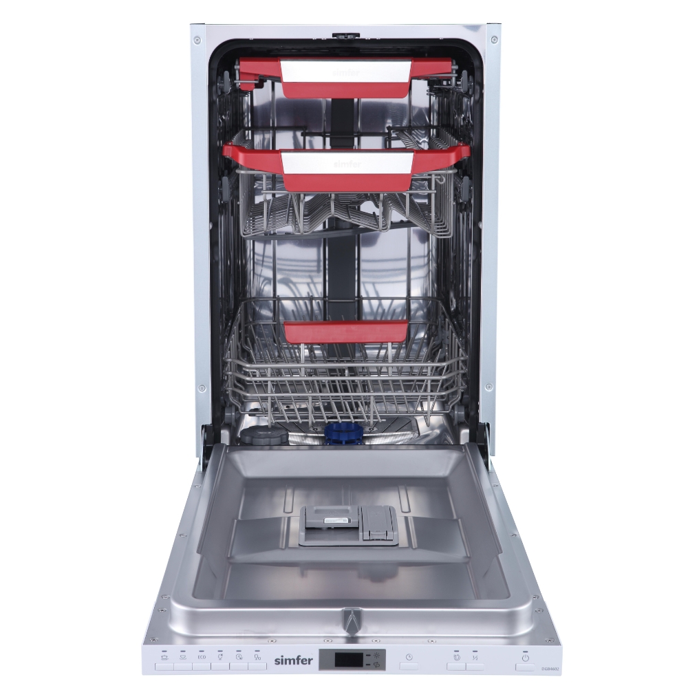Встраиваемая посудомоечная машина Simfer DGB4602 (вместимость 10 комплектов, внутренняя подсветка, энергоэффективность А++), цвет серый Встраиваемая посудомоечная машина Simfer DGB4602 (вместимость 10 комплектов, внутренняя подсветка, э - фото 2