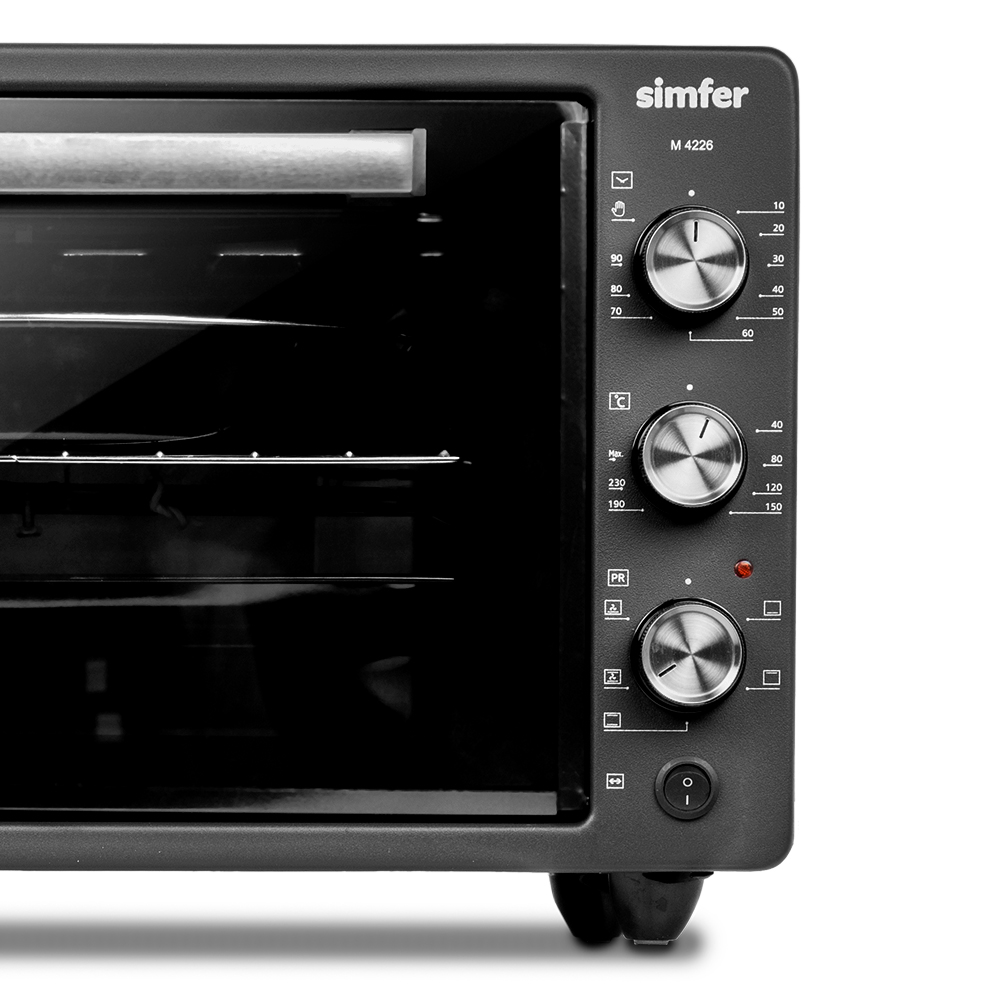 Мини-печь Simfer M4226 серия Albeni Plus, 6 режимов работы, 2 противня, конвекция, вертел, цвет черный - фото 15