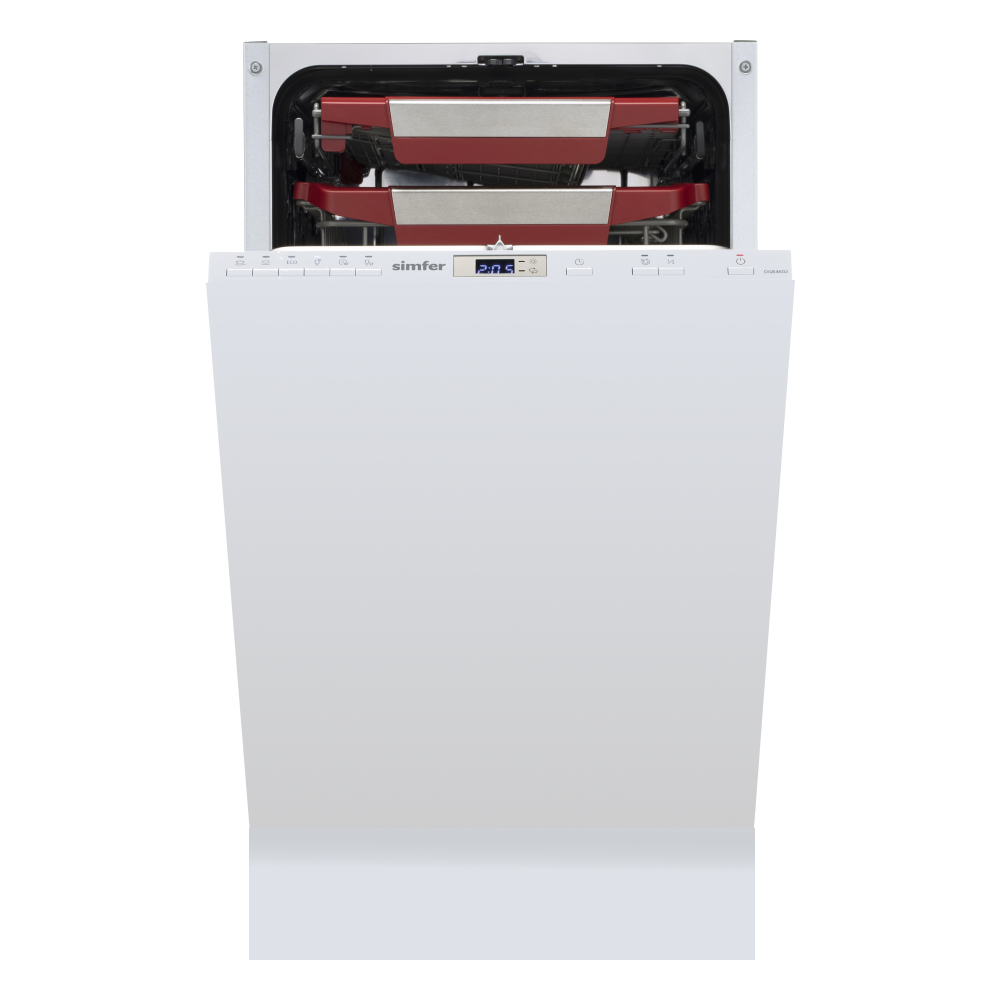 Встраиваемая посудомоечная машина Simfer DGB4602 (вместимость 10 комплектов, внутренняя подсветка, энергоэффективность А++), цвет серый Встраиваемая посудомоечная машина Simfer DGB4602 (вместимость 10 комплектов, внутренняя подсветка, э - фото 14