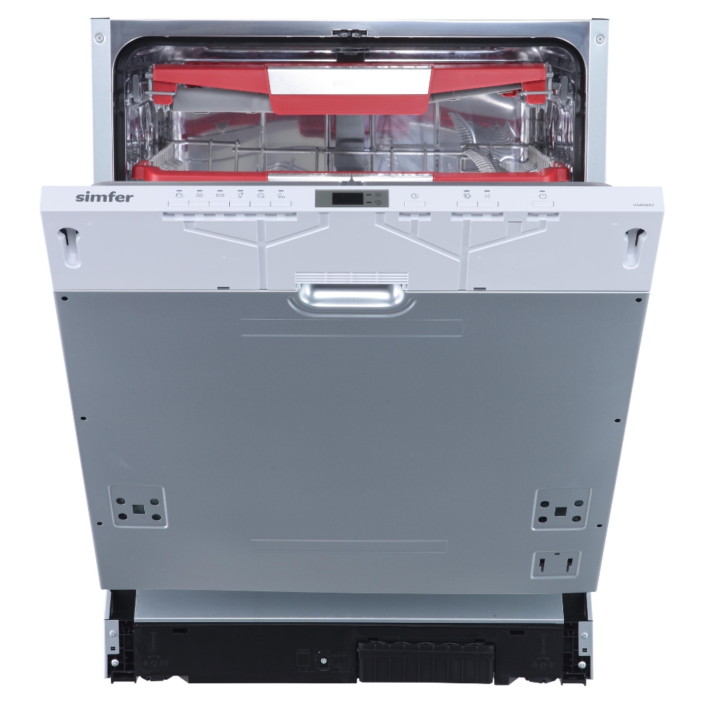 Встраиваемая посудомоечная машина Simfer DGB6602 (вместимость 14 комплектов, энергоэффективность А++, внутренняя подсветка), цвет серебристый
