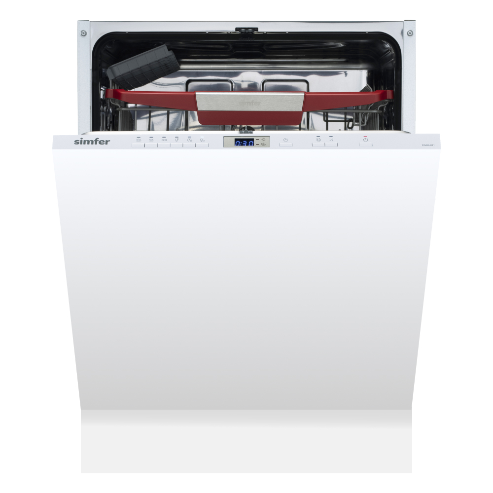 Встраиваемая посудомоечная машина Simfer DGB6601 (вместимость 12 комплектов, энергоэффективность А++) стиральная машина beko wspe6h612a