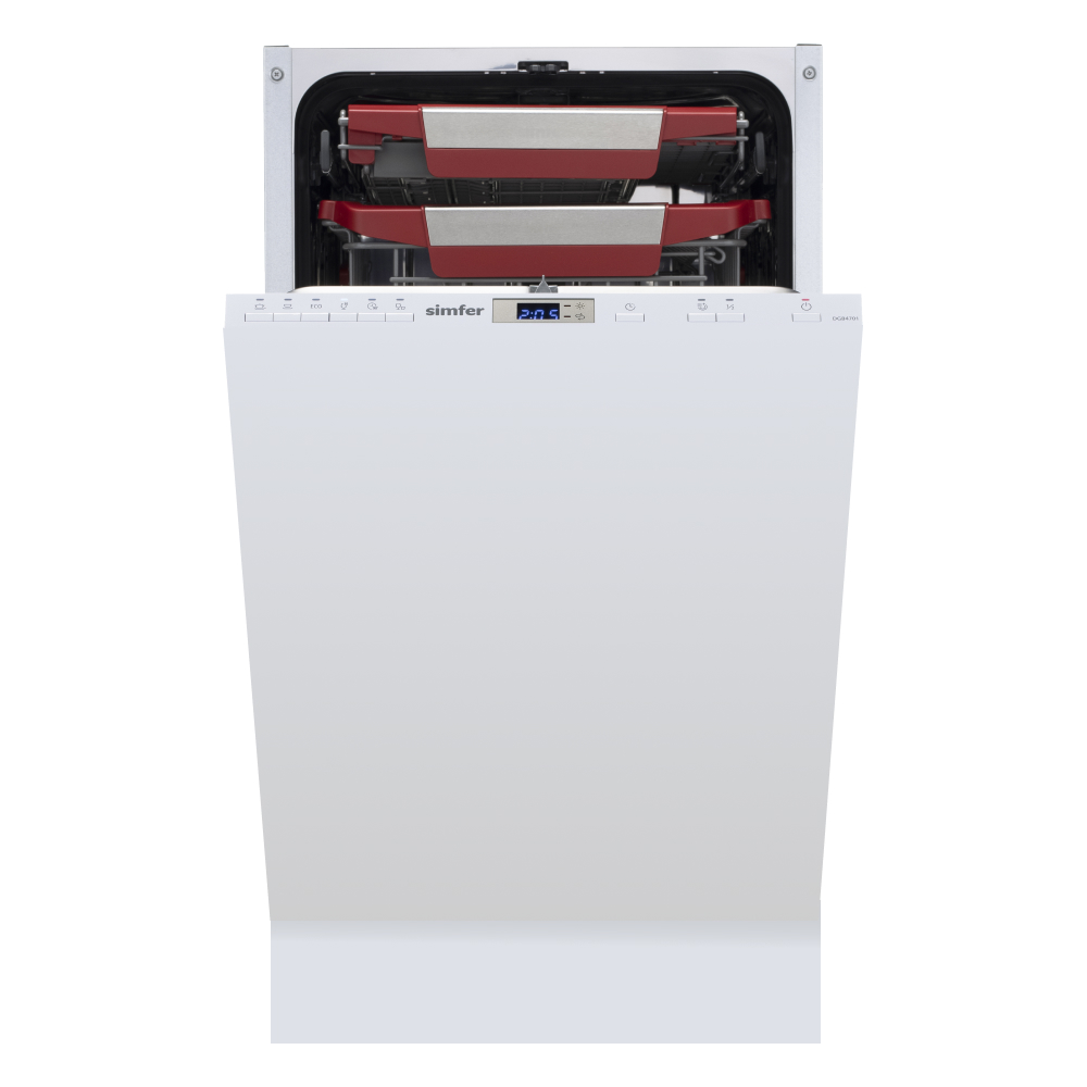 Встраиваемая посудомоечная машина Simfer DRB4603 (aqua stop, регулировка высоты корзины, энергоэффективность A++, вместимость 10 комплектов), цвет белый Встраиваемая посудомоечная машина Simfer DRB4603 (aqua stop, регулировка высоты корзины, энергоэффек - фото 17