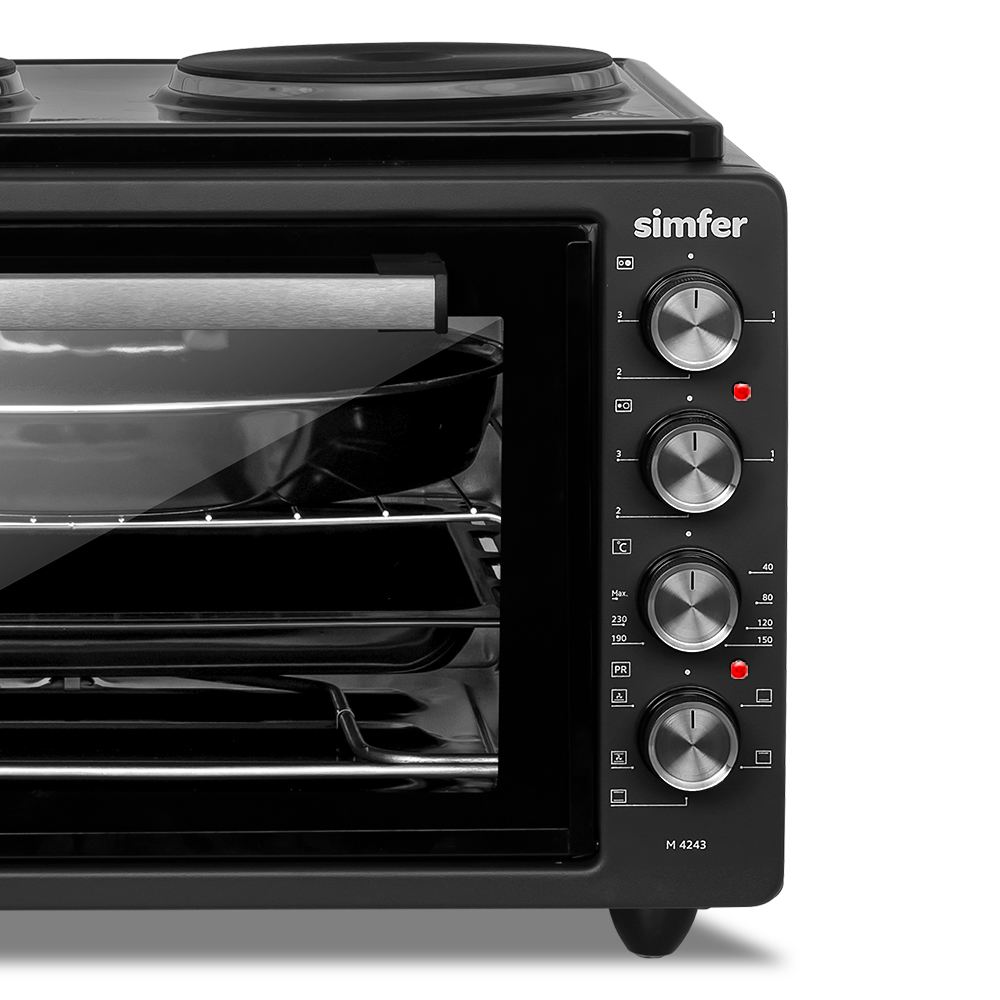 Мини-печь Simfer M4243 серия Albeni Plus, 5 режимов работы, с конфорками, цвет черный 168 - фото 5