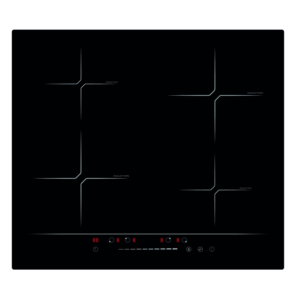 Индукционная варочная панель Simfer H60I74S002 индукционная варочная панель ore is60 59 см 4 конфорки цвет чёрный